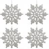 Christmas Tree Ornaments Snowflakes Decorations 12 Pieces Glittered Party Decoration