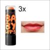 3 x Maybelline New York Baby Lips Balm Electro, Oh Orange