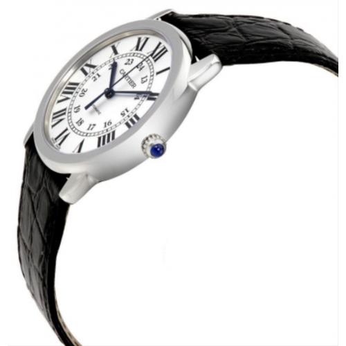 Cartier Ronde Solo Silver Opaline Dial Automatic Ladies Watch