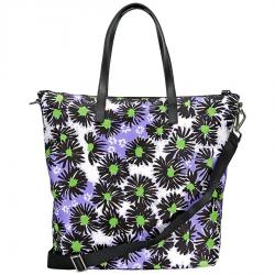 Prada Printed Nylon Tote - Viola Margherita 60%